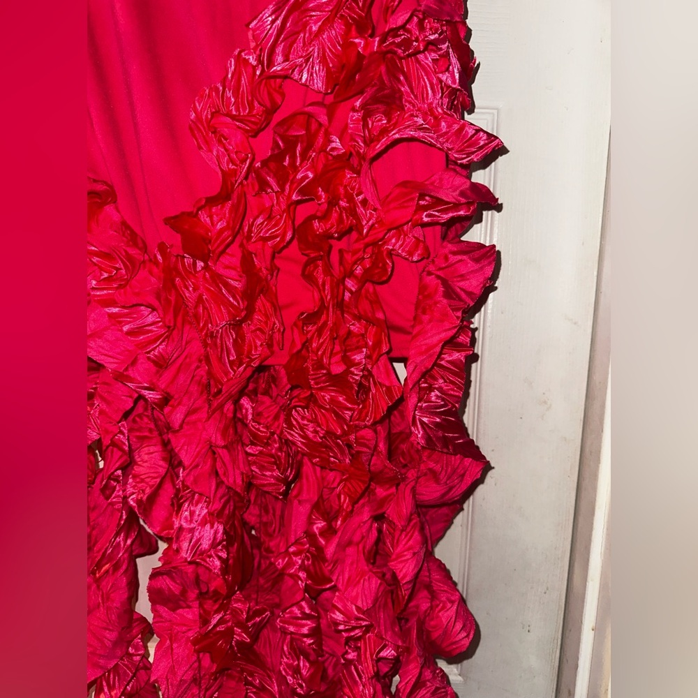 Vibrant Strapless Ruffle Dress - Picture 3 of 3